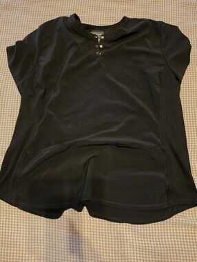 Cherokee Black Women's Short-Sleeve Scrub Top